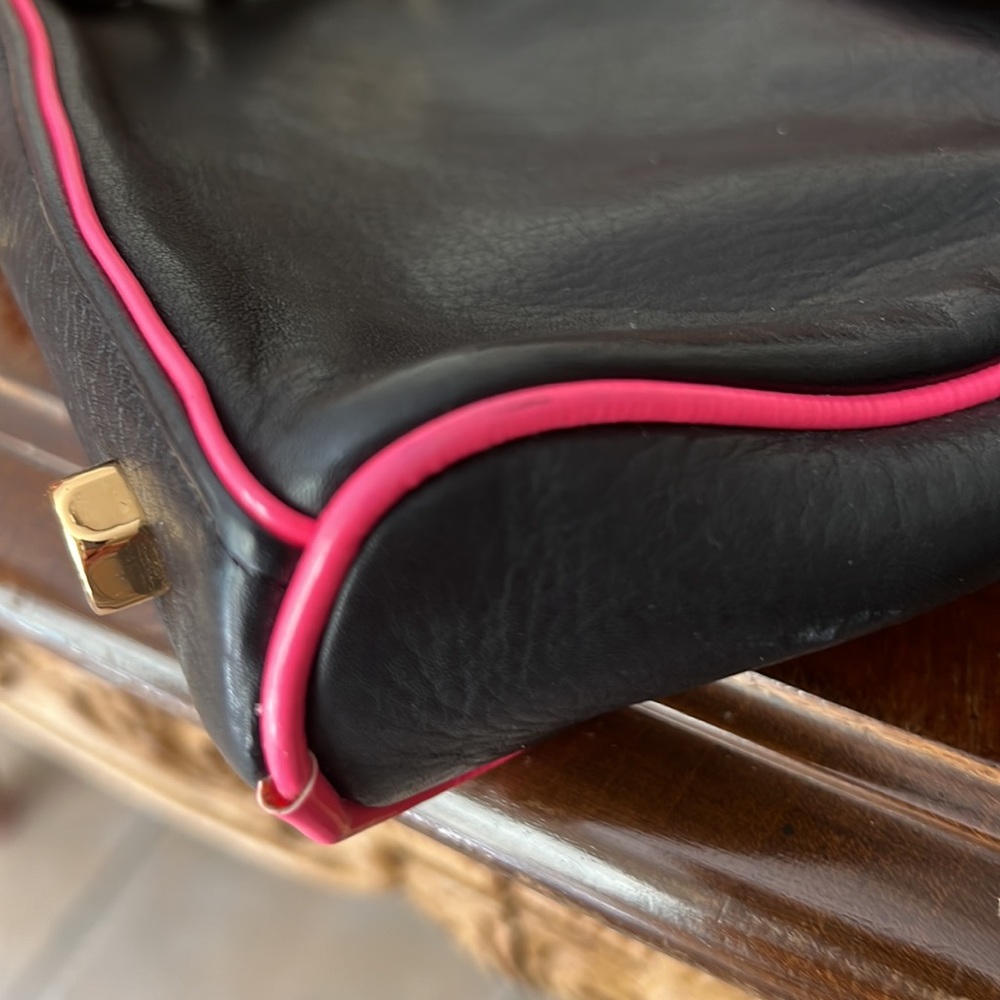Rebecca Minkoff Black Leather/Pink MAC Crossbody/Clutch - Picture 9 of 9